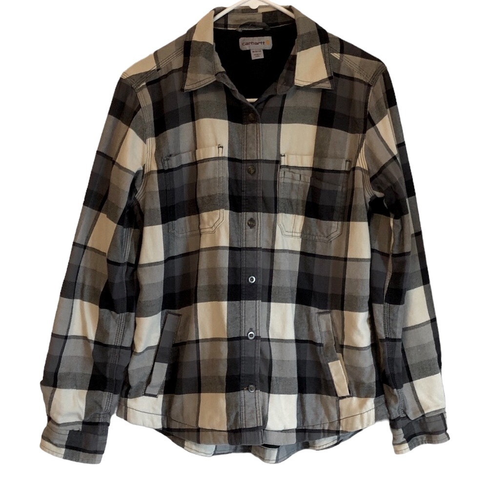 Carhartt, plaid flannel jacket